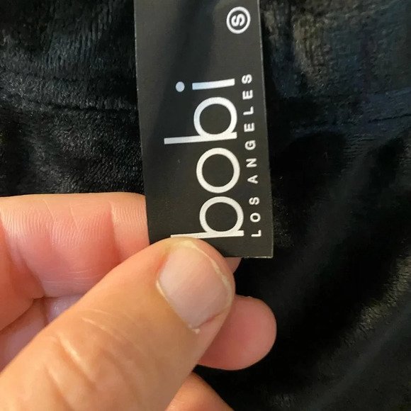 NWT BOBI LA flared leg velvet pants in black size small. - Picture 4 of 10